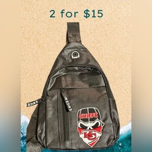 KC “Outlaw” Chiefs patched Black Sling Bag 6x9